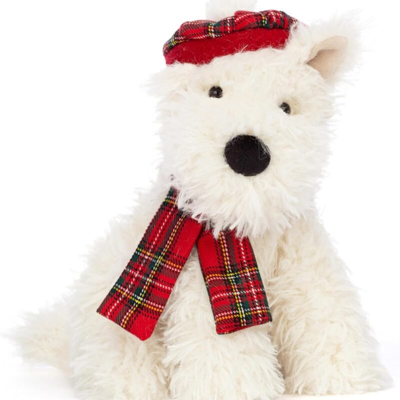 Jellycat Winter Warmer Munro Scottie Dog Stuffed Animal, 8 inches - Dogs & Puppies Plush Toy - Classic Children's Gift - Christmas