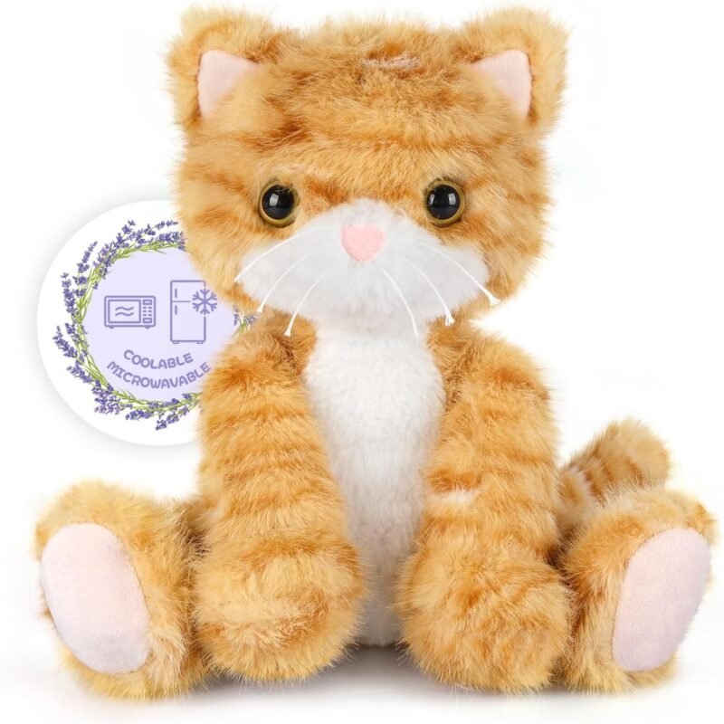 Heatable & Coolable Highland Cow Stuffed Animals Plushie, Microwavable Heating Pad for Soothing & Relaxation, Lavender Scented Cattle Plush Toys for Stress Relief, Stuffed Cow Gifts