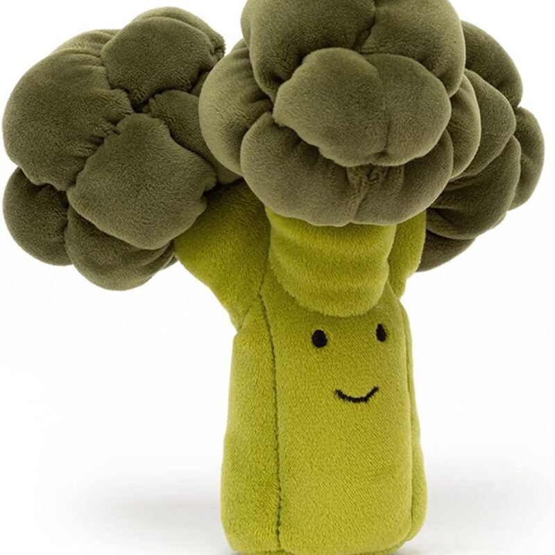 Jellycat Vivacious Vegetable Broccoli Stuffed Toy, 6 inches - Vegetable Plush - Great Gift Idea