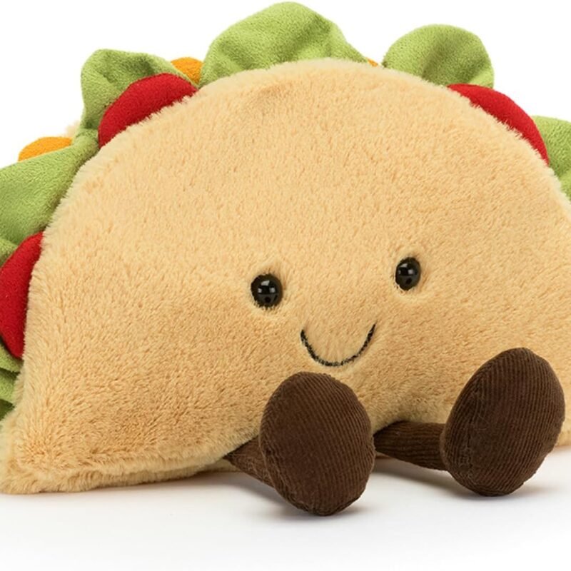Jellycat Amuseables Burger Stuffed Toy, 4.5 inches - Food Plush - Fun Gift Idea