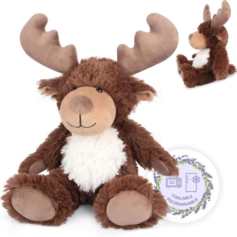 Heatable & Coolable Highland Cow Stuffed Animals Plushie, Microwavable Heating Pad for Soothing & Relaxation, Lavender Scented Cattle Plush Toys for Stress Relief, Stuffed Cow Gifts