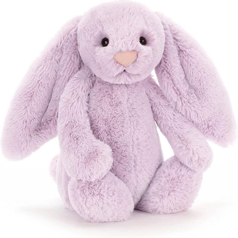Jellycat Bashful Lilac Bunny Stuffed Animal, Medium 12 inches - Rabbit and Bunny Plush Toy - Classic Children's Gift