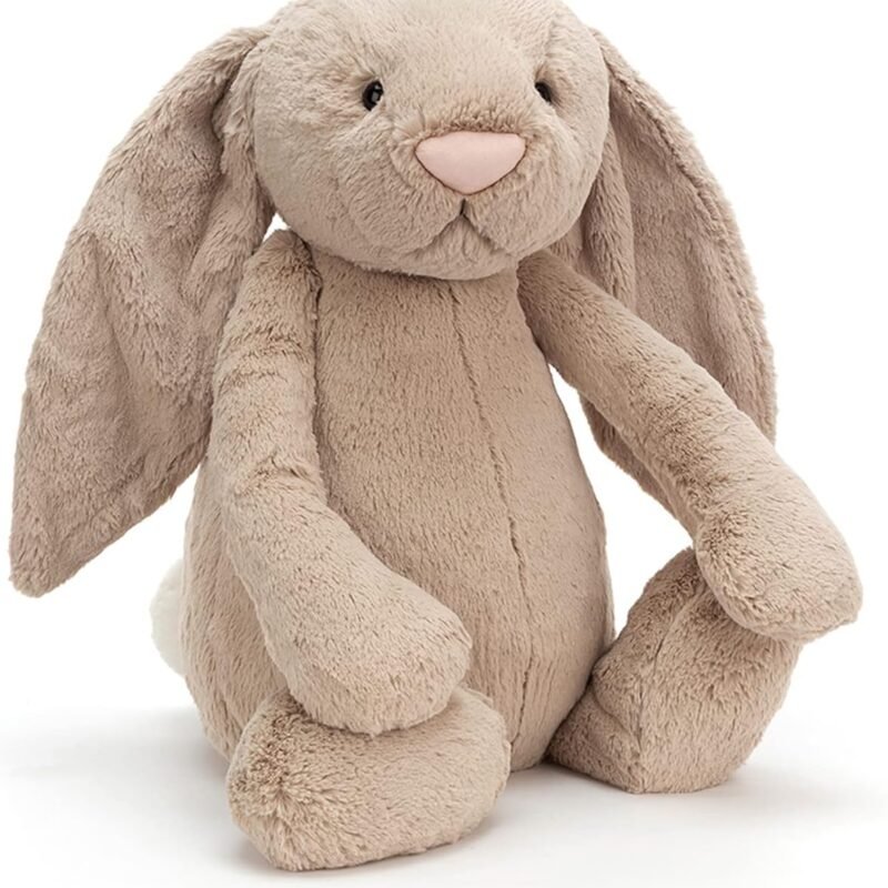 Jellycat Bashful Beige Bunny Stuffed Animal, Medium 12 inches - Rabbit and Bunny Plush Toy - Classic Children's Gift