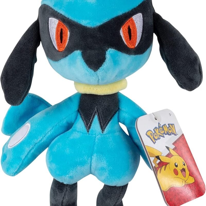 Pok??mon 8" Riolu Plush - Officially Licensed - Lucario Evolution Figure - Authentic Soft Stuffed Animal Toy - Holiday Christmas Stocking Stuffer Gift for Kids, Boys, Girls - 2+