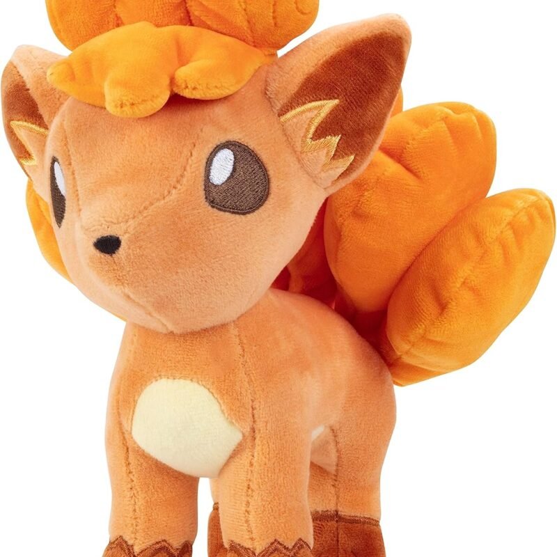 Pokemon Vulpix 8" Plush - Officially Licensed - Generation One Figure - Authentic Soft Stuffed Animal Toy - Holiday Christmas Stocking Stuffer Gift for Kids, Boys, Girls - 2+