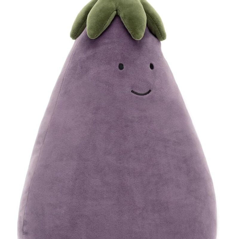 Jellycat Vivacious Vegetable Aubergine - Eggplant Plush Stuffed Toy, Large 15.5 inches - Vegetable Plush - Great Gift Idea