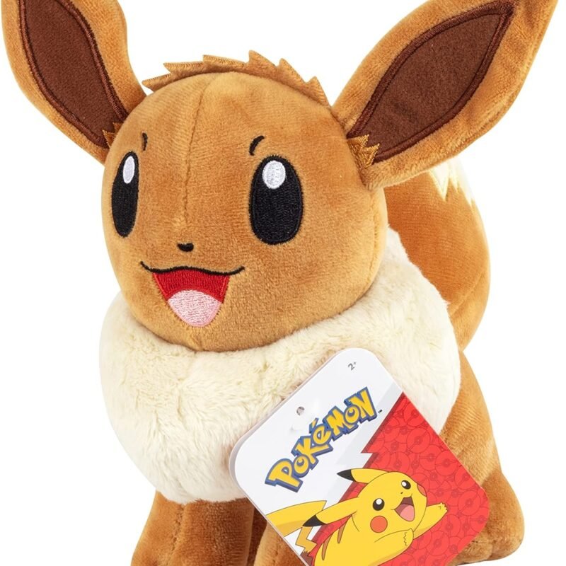 Pokemon 8" Eevee Plush - Officially Licensed - Let's Go Starter Figure - Authentic Soft Stuffed Animal Toy - Gift for Kids, Boys, Girls - 2+