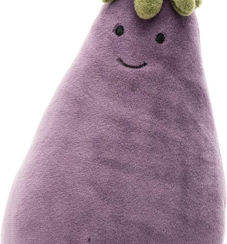 Jellycat Vivacious Vegetables Egg Plant Food Plush, 7 inches