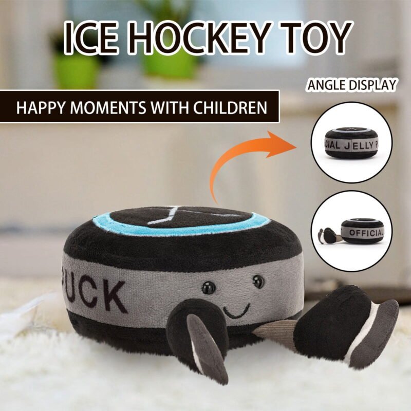 Ice Hockey Puck Valentine??s Plush&nbsp;?C Sports-Themed Romantic Gift