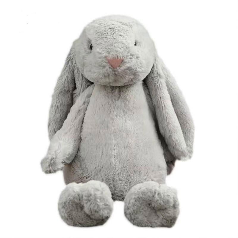 11.81 Bashful Silver Bunny Plush - Gray Easter Stuffed Animal with Authentic Tags
